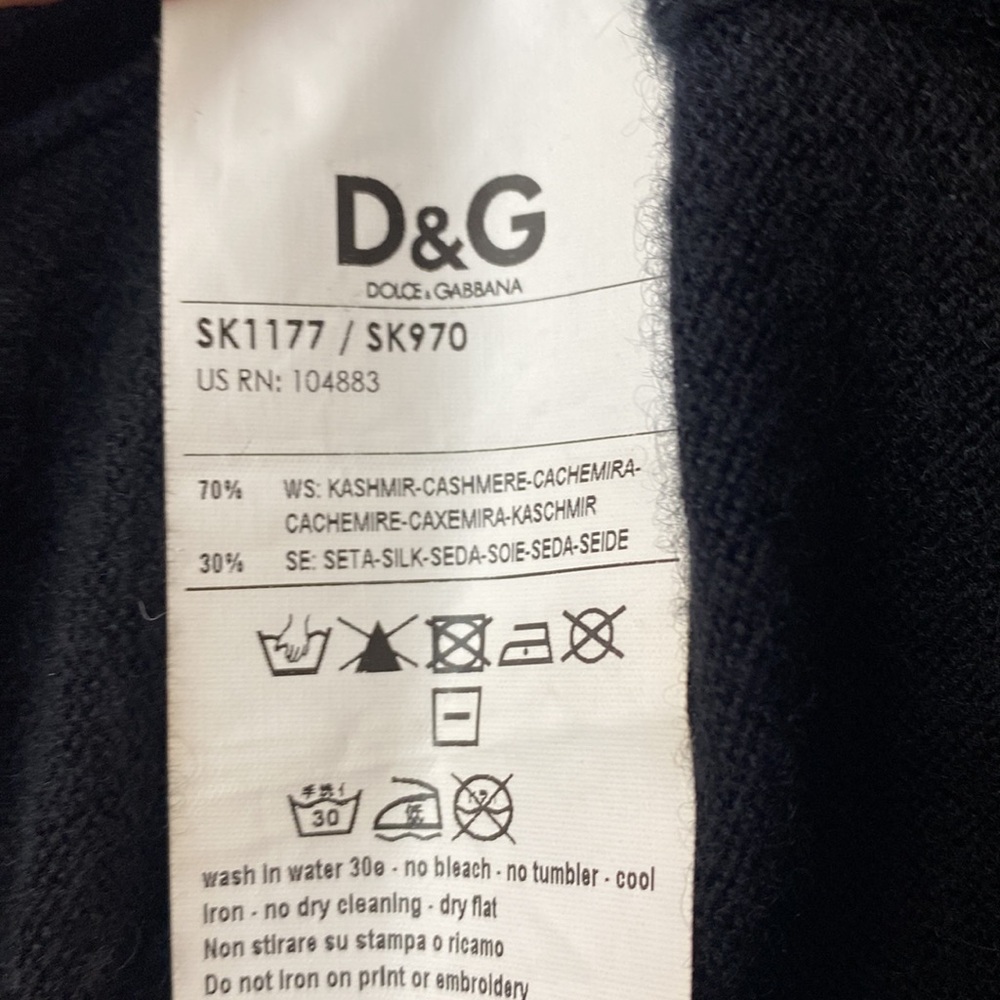 Dolce & Gabanna Cashmere & Silk Cardigan with Butterfly Details Size L EUC - Picture 6 of 6